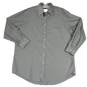 Nordstrom Shirt Mens Size 33 Gray Plaid Check Non Iron Traditional Fit Button Up